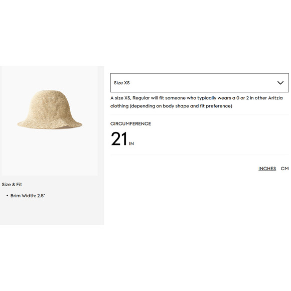 Aritzia Little Moon Women's Straw Sun Hat Packable Beach Travel Beige Size XS - Picture 14 of 14